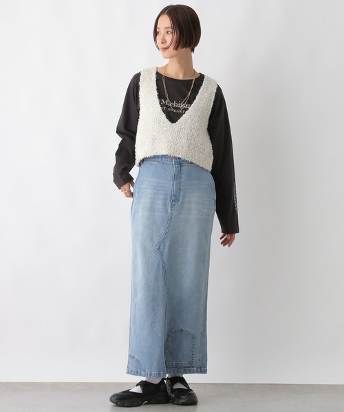 LEPSIM(レプシィム)の「アソートパターンロゴロンT 288553(Tシャツ/カットソー・レディース・オフホワイト/チャコールグレー/ホワイト・FREE)」の19枚目の写真