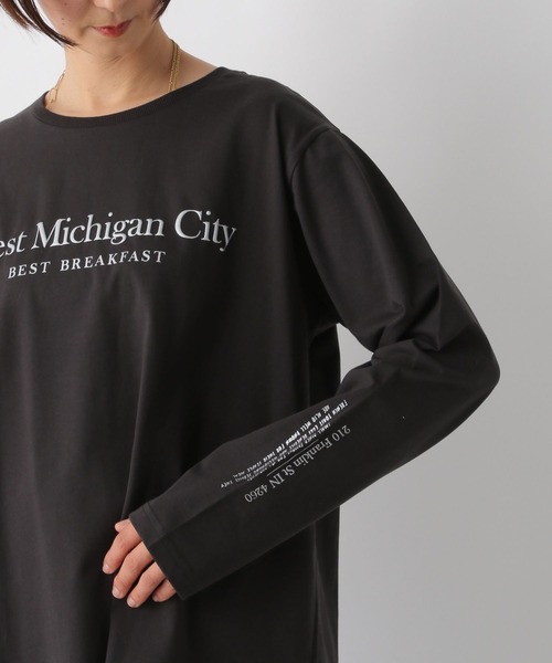 LEPSIM(レプシィム)の「アソートパターンロゴロンT 288553(Tシャツ/カットソー・レディース・オフホワイト/チャコールグレー/ホワイト・FREE)」の13枚目の写真