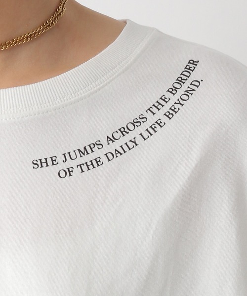 LEPSIM(レプシィム)の「アソートパターンロゴロンT 288553(Tシャツ/カットソー・レディース・オフホワイト/チャコールグレー/ホワイト・FREE)」の17枚目の写真