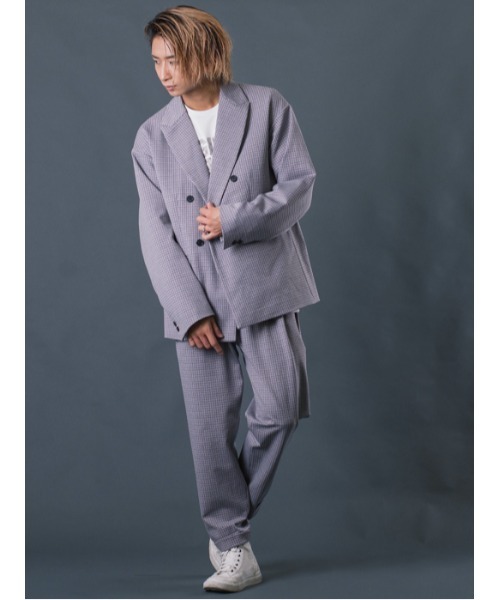 REGIEVO(レジエボ)の「チェックイージースラックス(スラックス・メンズ・ベージュ/グレー・MEDIUM/LARGE/X-LARGE)」の10枚目の写真