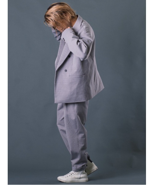 REGIEVO(レジエボ)の「チェックイージースラックス(スラックス・メンズ・ベージュ/グレー・MEDIUM/LARGE/X-LARGE)」の13枚目の写真