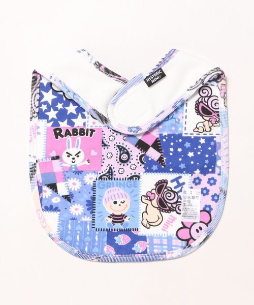 HYSTERIC MINI(ヒステリックミニ)の「SCRAP PATCHWORK総柄 RV スタイ(その他ベビー用品・キッズ・ブルー系その他/マルチ・FREE)」の3枚目の写真