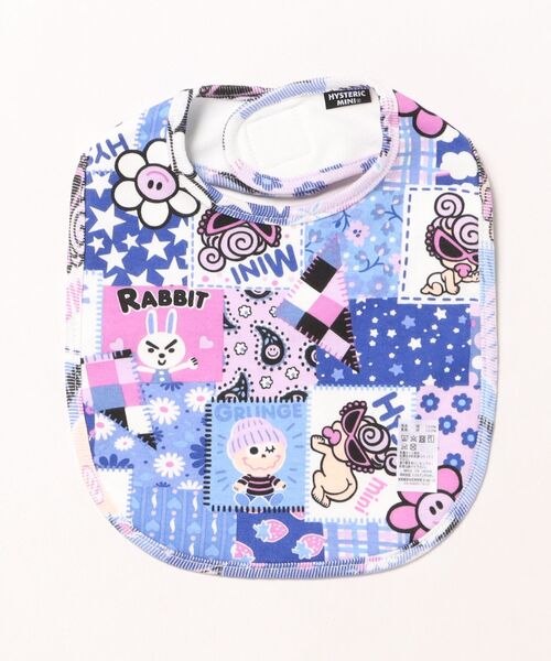 HYSTERIC MINI(ヒステリックミニ)の「SCRAP PATCHWORK総柄 RV スタイ(その他ベビー用品・キッズ・ブルー系その他/マルチ・FREE)」の4枚目の写真