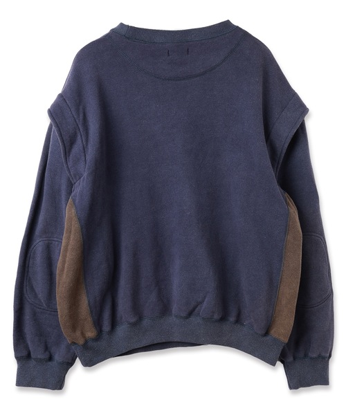 JIEDA(ジエダ)の「PIGMENT SWEAT CREW(スウェット・メンズ・ブラック/ネイビー・1/2)」の4枚目の写真