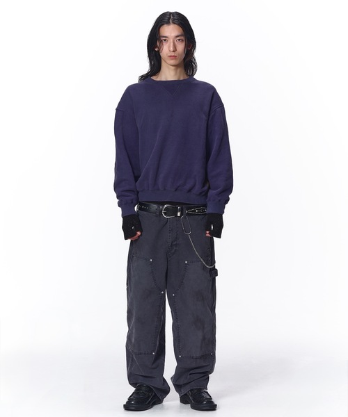 JIEDA(ジエダ)の「PIGMENT SWEAT CREW(スウェット・メンズ・ブラック/ネイビー・1/2)」の16枚目の写真