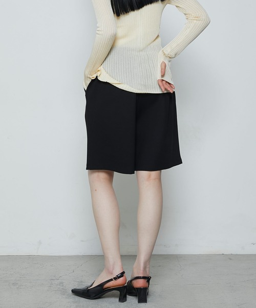 ◆LYFT 2LINE WIDE SHORTS Navy◆ショートパンツ M ツイルショートパンツ ｜PANTS｜レディースファッション通販のM