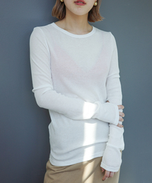 EMILY WEEK（エミリーウィーク）の「《追加6》パウダリーコットンプルオーバー（ホワイト）（Tシャツ/カットソー）」