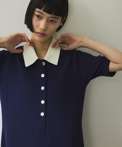ADAM ET ROPÉ FEMME ハーフスリーブポロシャツワンピース ADAM ET ROPÉ FEMME(アダム エ ロペ ファム) / 【WEB限定(一部