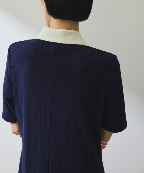 ADAM ET ROPE'（アダムエロペ）の「【WEB限定】ハーフスリーブポロシャツワンピース（シャツワンピース・レディース・ブラック系その他/チャコールグレー/ブラック/ブラウン系その他/ブルー系その他・S/M）」の10枚目の写真