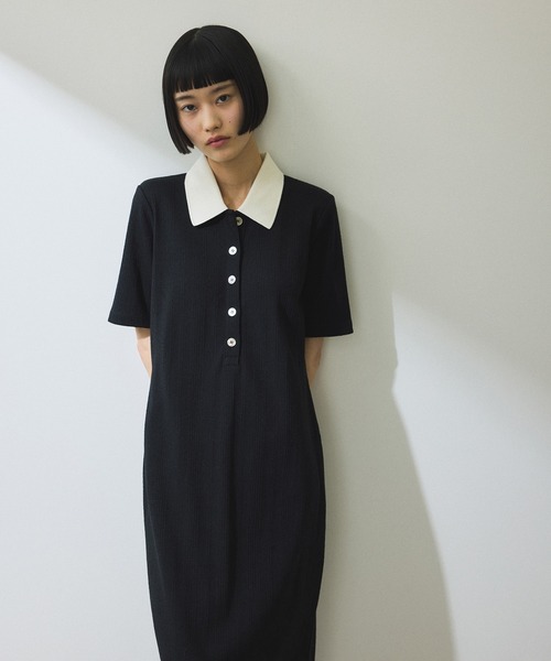WEB限定】ハーフスリーブポロシャツワンピース（シャツ
