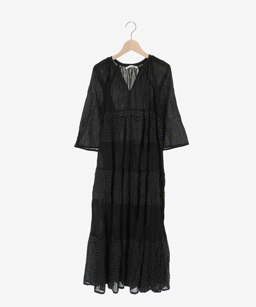 le.coeur blanc(ルクールブラン)の「Fanakaドット切替ワンピース(ワンピース・レディース・ブラック系その他・38)」の2枚目の写真