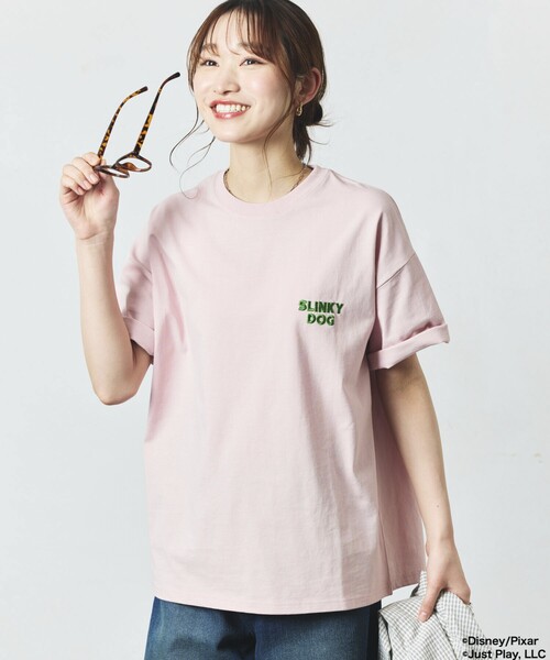FREAK'S STORE(フリークスストア)の「限定展開【TOY STORY/トイ・ストーリー】別注 ビッグシルエット バックプリント クルーネック Tシャツ/SLINKY DOG(Tシャツ/カットソー・メンズ・アッシュグレー/ホワイト/ピンク/ブラック・SMALL/MEDIUM/LARGE)」の14枚目の写真
