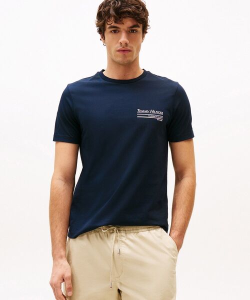 TOMMY HILFIGER(トミーヒルフィガー)の「ヒルフィガーアウトラインセーリングTシャツ(Tシャツ/カットソー・メンズ・ネイビー/ホワイト/ライトブルー・X-LARGE/MEDIUM/LARGE/SMALL)」の3枚目の写真