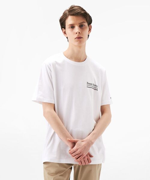 TOMMY HILFIGER(トミーヒルフィガー)の「ヒルフィガーアウトラインセーリングTシャツ(Tシャツ/カットソー・メンズ・ネイビー/ホワイト/ライトブルー・X-LARGE/MEDIUM/LARGE/SMALL)」の2枚目の写真