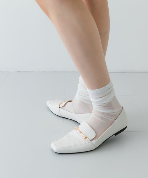 RODE SKO（ロデスコ）の「PIEDI NUDI　SHEER HIGH SOCKS（ソックス/靴下・レディース・グレー/ベージュ系その他/ホワイト・-）」の5枚目の写真