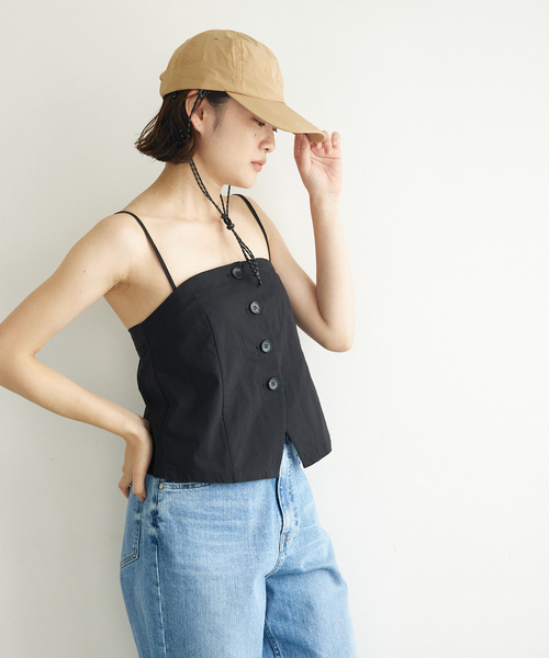 Ruben（ルーベン）の「【RUBEN/ルーベン】ビーチハット / ストラップ付きキャップ / ロングブリム / 2WAY【WEB限定】（キャップ・レディース・ブラック/ベージュ/グレー・フリー）」の8枚目の写真