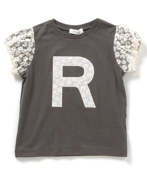 Seraph(セラフ)の「【ジュニア対応】レースアップリケロゴ半袖Tシャツ(Tシャツ/カットソー・キッズ・チャコール/オフホワイト/サックスブルー・80/90/100/110/120/130/140)」の3枚目の写真