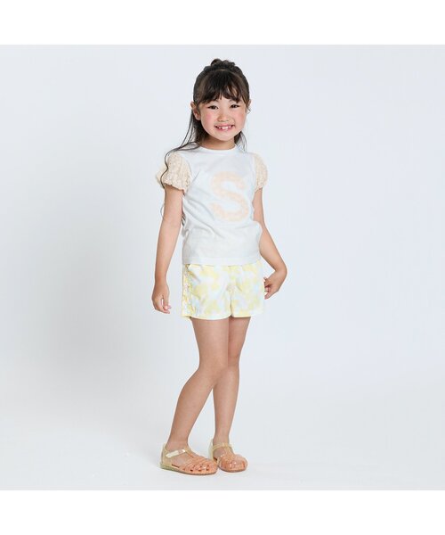 Seraph(セラフ)の「【ジュニア対応】レースアップリケロゴ半袖Tシャツ(Tシャツ/カットソー・キッズ・チャコール/オフホワイト/サックスブルー・80/90/100/110/120/130/140)」の11枚目の写真