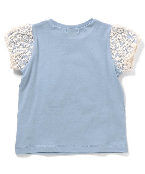 Seraph(セラフ)の「【ジュニア対応】レースアップリケロゴ半袖Tシャツ(Tシャツ/カットソー・キッズ・チャコール/オフホワイト/サックスブルー・80/90/100/110/120/130/140)」の8枚目の写真