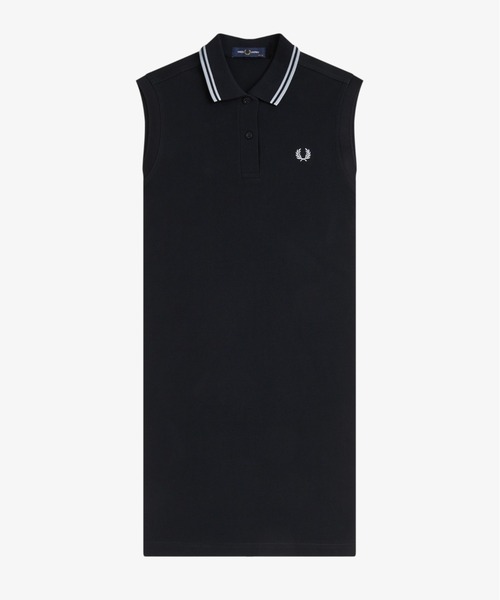 FRED PERRY（フレッドペリー）の「先行予約受付中／The Sleeveless Fred Perry Dress／フレッドペリーノースリーブポロシャツワンピース（ワンピース・レディース・ホワイト/ブラック・8/10）」の8枚目の写真