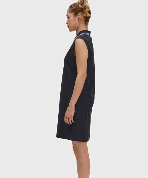 FRED PERRY（フレッドペリー）の「先行予約受付中／The Sleeveless Fred Perry Dress／フレッドペリーノースリーブポロシャツワンピース（ワンピース・レディース・ホワイト/ブラック・8/10）」の7枚目の写真