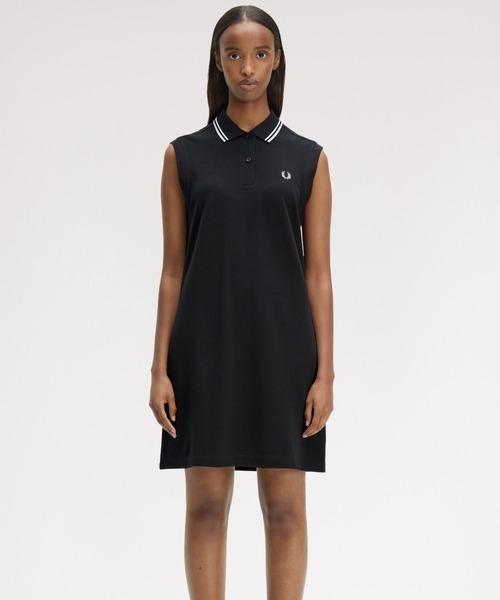 FRED PERRY(フレッドペリー)の「The Sleeveless Fred Perry Dress/フレッドペリーノースリーブポロシャツワンピース(ワンピース・レディース・ホワイト/ブラック/ネイビー/ブラック系その他・8/10)」の17枚目の写真