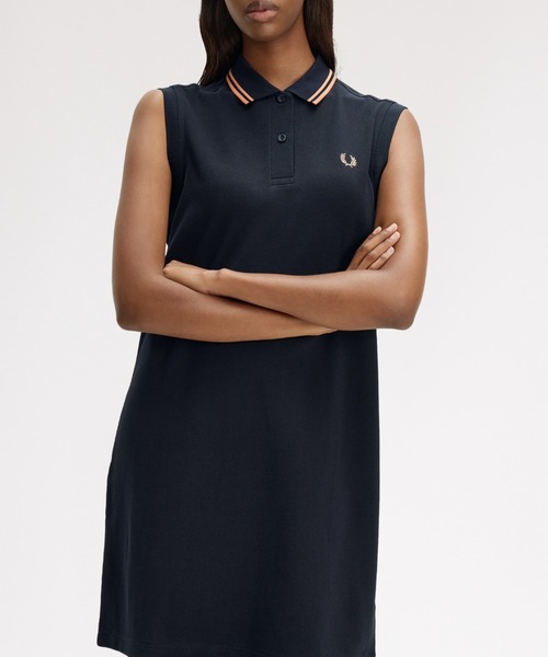 FRED PERRY(フレッドペリー)の「The Sleeveless Fred Perry Dress/フレッドペリーノースリーブポロシャツワンピース(ワンピース・レディース・ホワイト/ブラック/ネイビー/ブラック系その他・8/10)」の15枚目の写真