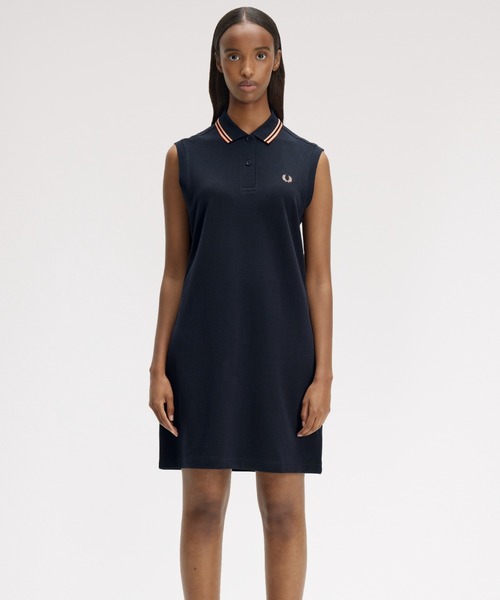 FRED PERRY(フレッドペリー)の「The Sleeveless Fred Perry Dress/フレッドペリーノースリーブポロシャツワンピース(ワンピース・レディース・ホワイト/ブラック/ネイビー/ブラック系その他・8/10)」の22枚目の写真