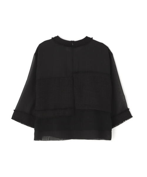 AULA AILA（アウラアイラ）の「AULA AILA/アウラアイラ/TWEED COMBINATION PULLOVER/ツイードコンビネーションプルオーバー（Tシャツ/カットソー・レディース・ブラック/イエロー・0）」の10枚目の写真