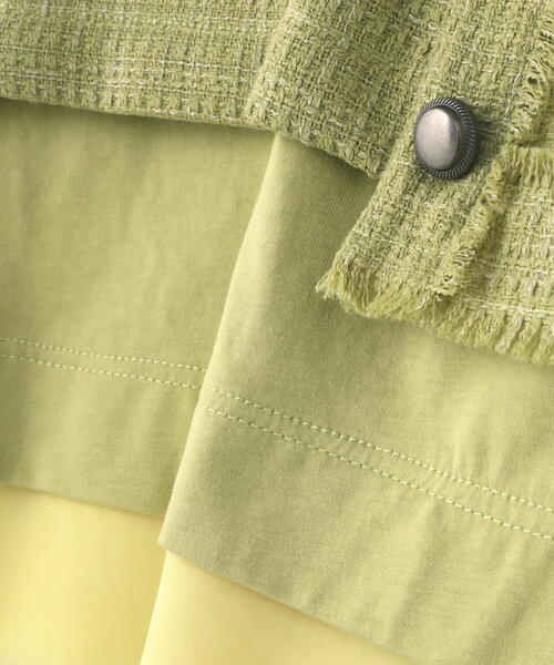 AULA AILA（アウラアイラ）の「AULA AILA/アウラアイラ/TWEED COMBINATION PULLOVER/ツイードコンビネーションプルオーバー（Tシャツ/カットソー・レディース・ブラック/イエロー・0）」の19枚目の写真