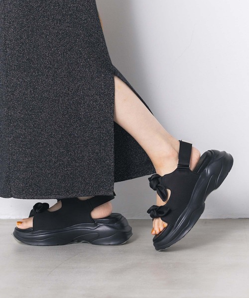 Gready Brilliant（グレディブリリアン）の「リボンサテンサンダル（サンダル・レディース・ブラック/ブラウン・36/37/38）」の17枚目の写真