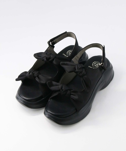 Gready Brilliant（グレディブリリアン）の「リボンサテンサンダル（サンダル・レディース・ブラック/ブラウン・36/37/38）」の14枚目の写真