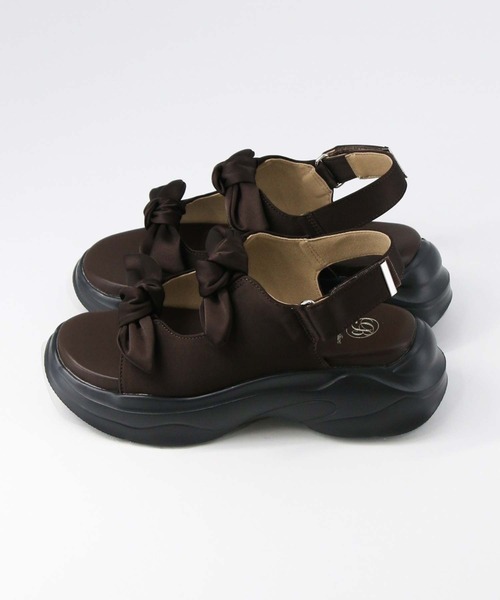 Gready Brilliant（グレディブリリアン）の「リボンサテンサンダル（サンダル・レディース・ブラック/ブラウン・36/37/38）」の11枚目の写真