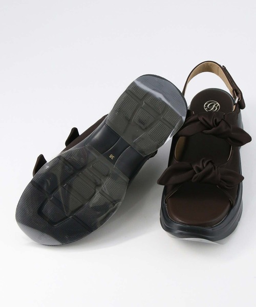 Gready Brilliant（グレディブリリアン）の「リボンサテンサンダル（サンダル・レディース・ブラック/ブラウン・36/37/38）」の9枚目の写真