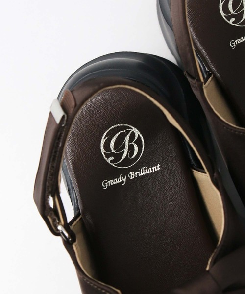 Gready Brilliant（グレディブリリアン）の「リボンサテンサンダル（サンダル・レディース・ブラック/ブラウン・36/37/38）」の5枚目の写真