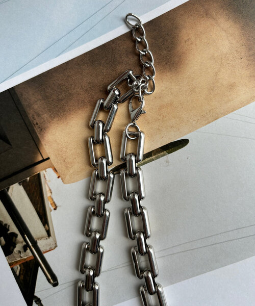 DouDou（ドゥドゥ）の「スクエアチェーンネックレス（ネックレス・レディース・シルバー/ゴールド・FREE）」の6枚目の写真