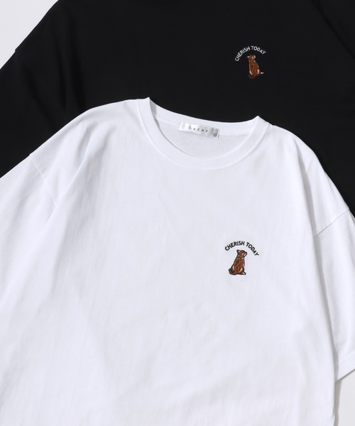 セール】Lazar 別注 Animal Embroidery Tee/オーバーサイズ アニマル柄