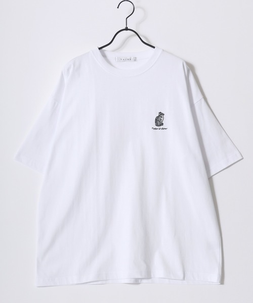 セール】Lazar 別注 Animal Embroidery Tee/オーバーサイズ