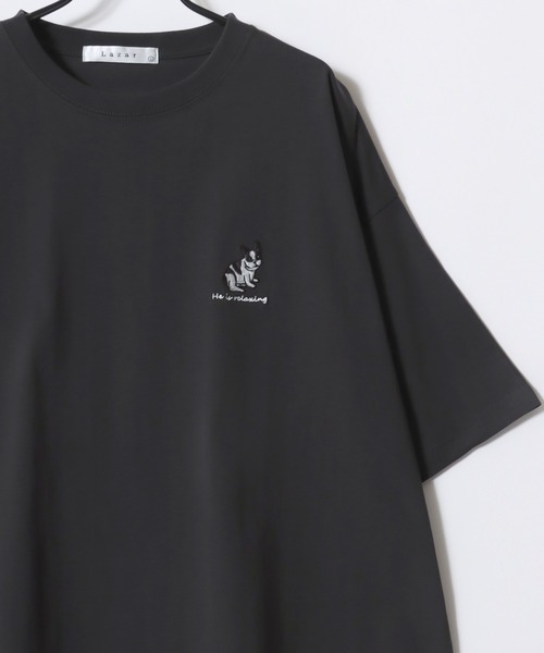 セール】Lazar 別注 Animal Embroidery Tee/オーバーサイズ アニマル柄