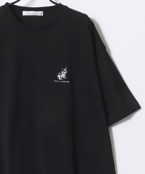 セール】Lazar 別注 Animal Embroidery Tee/オーバーサイズ アニマル柄