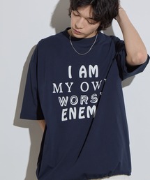 SLICK（スリック）の「【SLICK/スリック】Drawstring Printed T-Shirt (Worst Enemy)/ ドローストリングプリントTシャツ/オーバーサイズ シルエット / ヘビーウェイト（Tシャツ/カットソー）」