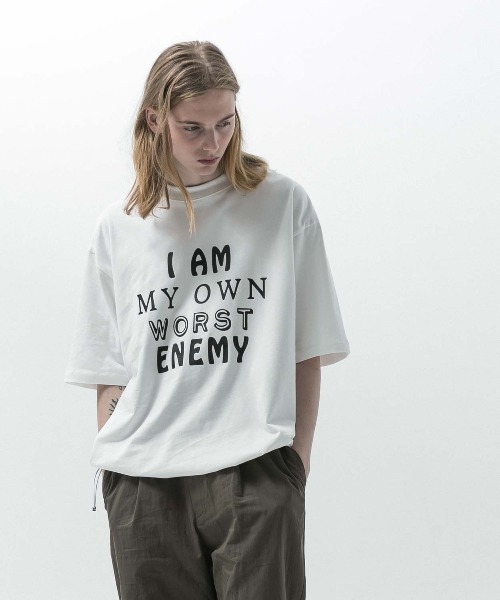 SLICK/スリック】Drawstring Printed T-Shirt (Worst Enemy)/ ドロー