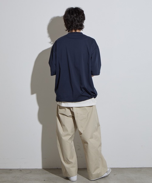 SLICK（スリック）の「【SLICK/スリック】Drawstring Printed T-Shirt (Worst Enemy)/ ドローストリングプリントTシャツ/オーバーサイズ シルエット / ヘビーウェイト（Tシャツ/カットソー・メンズ・ネイビー/ホワイト/ブラック・3/2/1）」の9枚目の写真