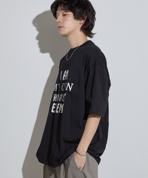 SLICK（スリック）の「【SLICK/スリック】Drawstring Printed T-Shirt (Worst Enemy)/ ドローストリングプリントTシャツ/オーバーサイズ シルエット / ヘビーウェイト（Tシャツ/カットソー・メンズ・ネイビー/ホワイト/ブラック・3/2/1）」の21枚目の写真