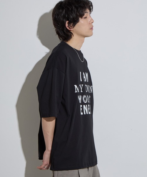 SLICK（スリック）の「【SLICK/スリック】Drawstring Printed T-Shirt (Worst Enemy)/ ドローストリングプリントTシャツ/オーバーサイズ シルエット / ヘビーウェイト（Tシャツ/カットソー・メンズ・ネイビー/ホワイト/ブラック・3/2/1）」の20枚目の写真