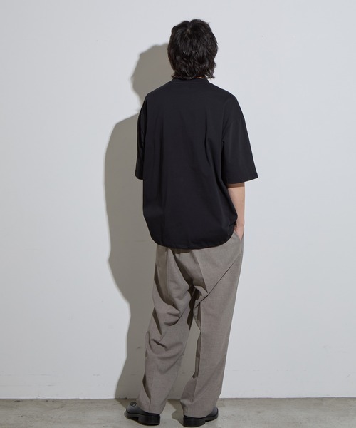 SLICK（スリック）の「【SLICK/スリック】Drawstring Printed T-Shirt (Worst Enemy)/ ドローストリングプリントTシャツ/オーバーサイズ シルエット / ヘビーウェイト（Tシャツ/カットソー・メンズ・ネイビー/ホワイト/ブラック・3/2/1）」の16枚目の写真