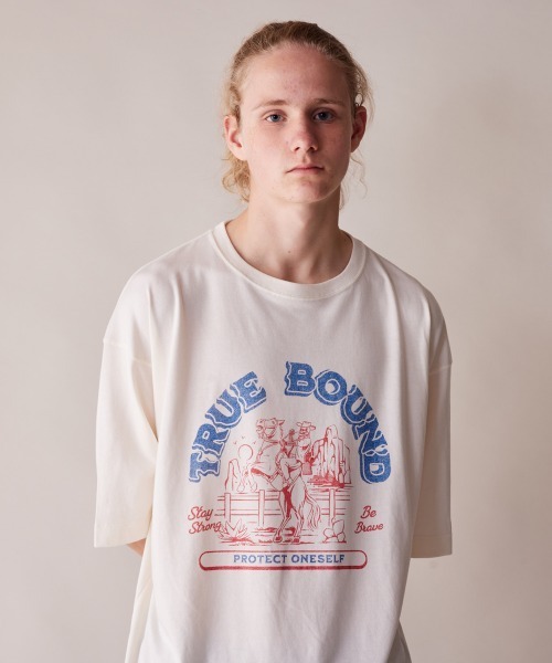 rehacer(レアセル)の「rehacer. Still Bound Vintage-like T-shirt / スティルバウンド ヴィンテージライクTシャツ(Tシャツ/カットソー・メンズ・ブラック/グレー/アイボリー・X-LARGE/LARGE/MEDIUM)」の6枚目の写真