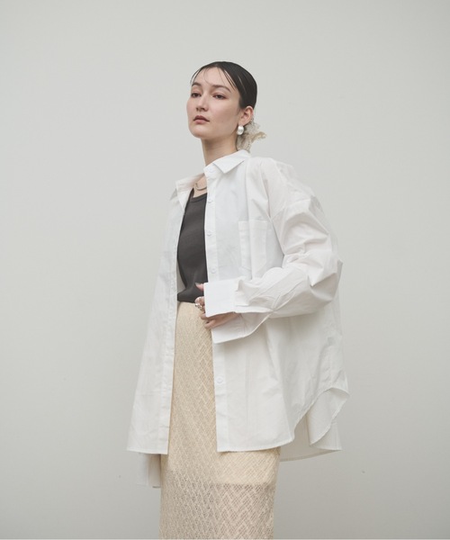 Lutim by u（ルチバイユー）の「Nuanced Lace Tight Flare Skirt / ニュアンスレースタイトフレアスカート（スカート・レディース・ホワイト/ブラック/ナチュラル・FREE）」の7枚目の写真