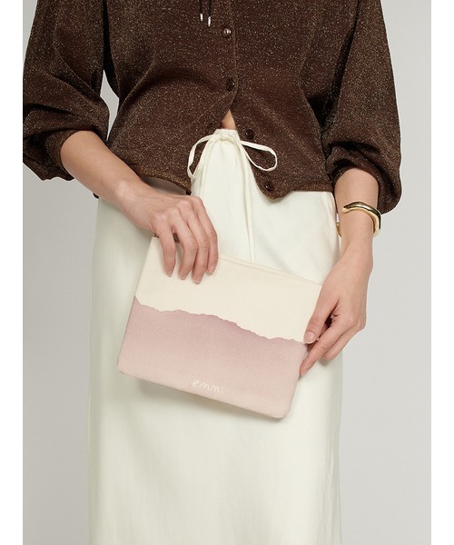 フラットポーチ＆エコバッグ♡ポメ＆レディ emmi×ecostore】eco フラットポーチ（ショルダーバッグ）｜emmi