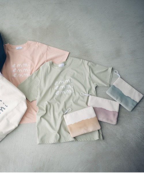 emmi(エミ)の「【emmi×ecostore】eco フラットポーチ(ショルダーバッグ・レディース・ミント/コーラルピンク/ピンク・FREE)」の8枚目の写真